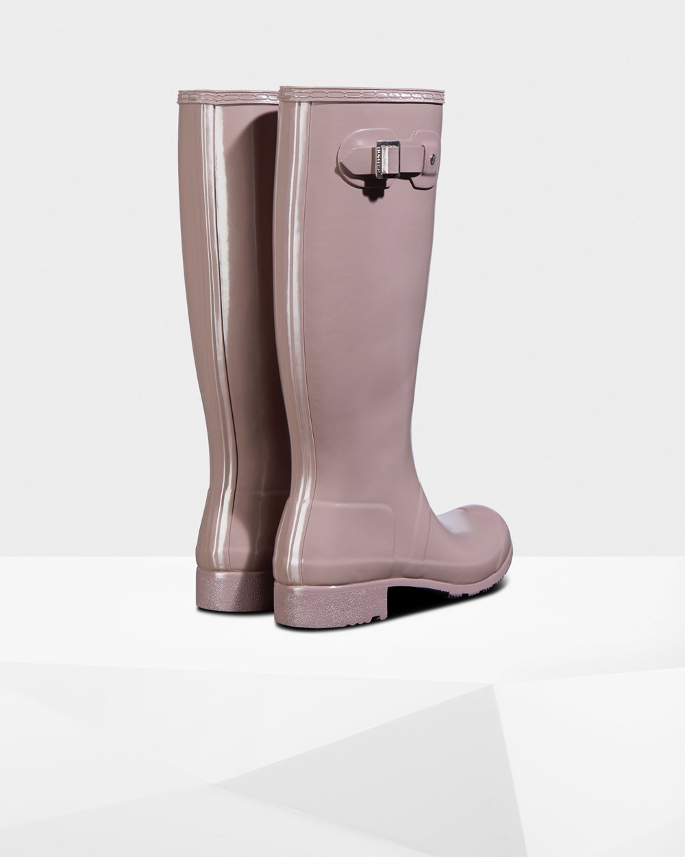 Bottes Hautes de Pluie Hunter Original Tour Foldable Gloss Femme Violette KNAJRXT-32